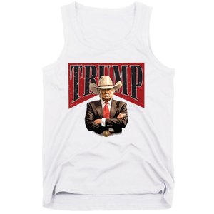 Donald Trump President Cowboy 47th Tank Top