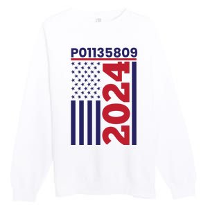 Donald Trump Prison Mugshot Funny Fulton County Prisoner Costume P01135809 Premium Crewneck Sweatshirt