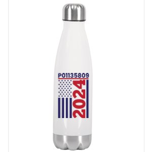 Donald Trump Prison Mugshot Funny Fulton County Prisoner Costume P01135809 Stainless Steel Insulated Water Bottle