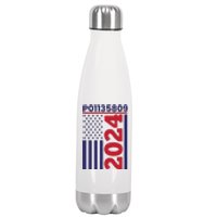 Donald Trump Prison Mugshot Funny Fulton County Prisoner Costume P01135809 Stainless Steel Insulated Water Bottle