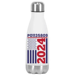 Donald Trump Prison Mugshot Funny Fulton County Prisoner Costume P01135809 Stainless Steel Insulated Water Bottle