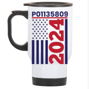 Donald Trump Prison Mugshot Funny Fulton County Prisoner Costume P01135809 Stainless Steel Travel Mug