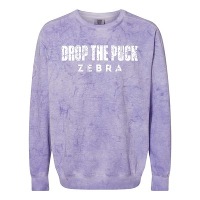 Drop The Puck Zebra Colorblast Crewneck Sweatshirt