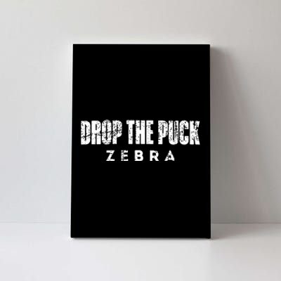 Drop The Puck Zebra Canvas