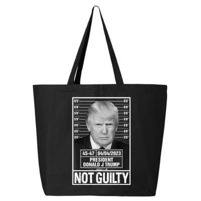 Donald Trump Police Mugshot Photo Not Guilty 4547 President 25L Jumbo Tote