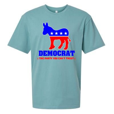 Democrat The Party You Can't Trust Sueded Cloud Jersey T-Shirt