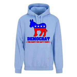 Democrat The Party You Can't Trust Unisex Surf Hoodie