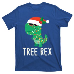 Dinosaur Trex Pajamas Ugly Christmas Lights Tree Rex Gift T-Shirt