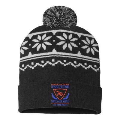 Disarm The People That Is The Best And Most Effective Way To Enslave Them USA-Made Snowflake Beanie