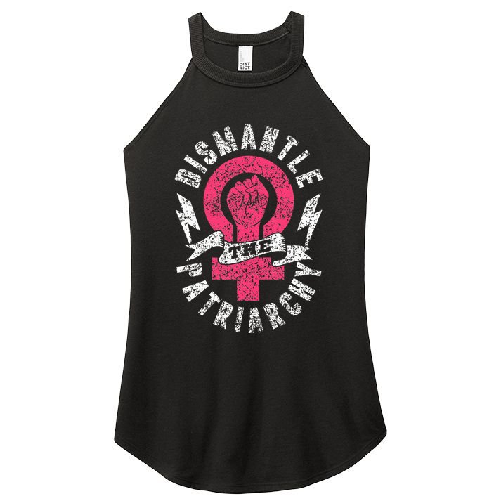 Dismantle The Patriarchy Rights Feminist Feminism Women's Perfect Tri Rocker Tank