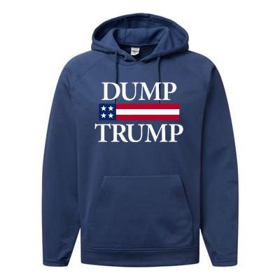 Dump Trump Political Performance Fleece Hoodie