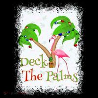 Deck The Palms Beach Christmas Flamingo Gift 7-Panel Snapback Hat