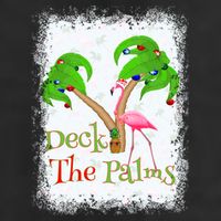 Deck The Palms Beach Christmas Flamingo Gift Adult Drive Performance Visor