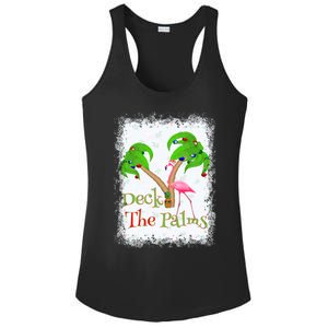 Deck The Palms Beach Christmas Flamingo Gift Ladies PosiCharge Competitor Racerback Tank