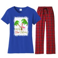 Deck The Palms Beach Christmas Flamingo Gift Women's Flannel Pajama Set