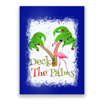 Deck The Palms Beach Christmas Flamingo Gift Poster