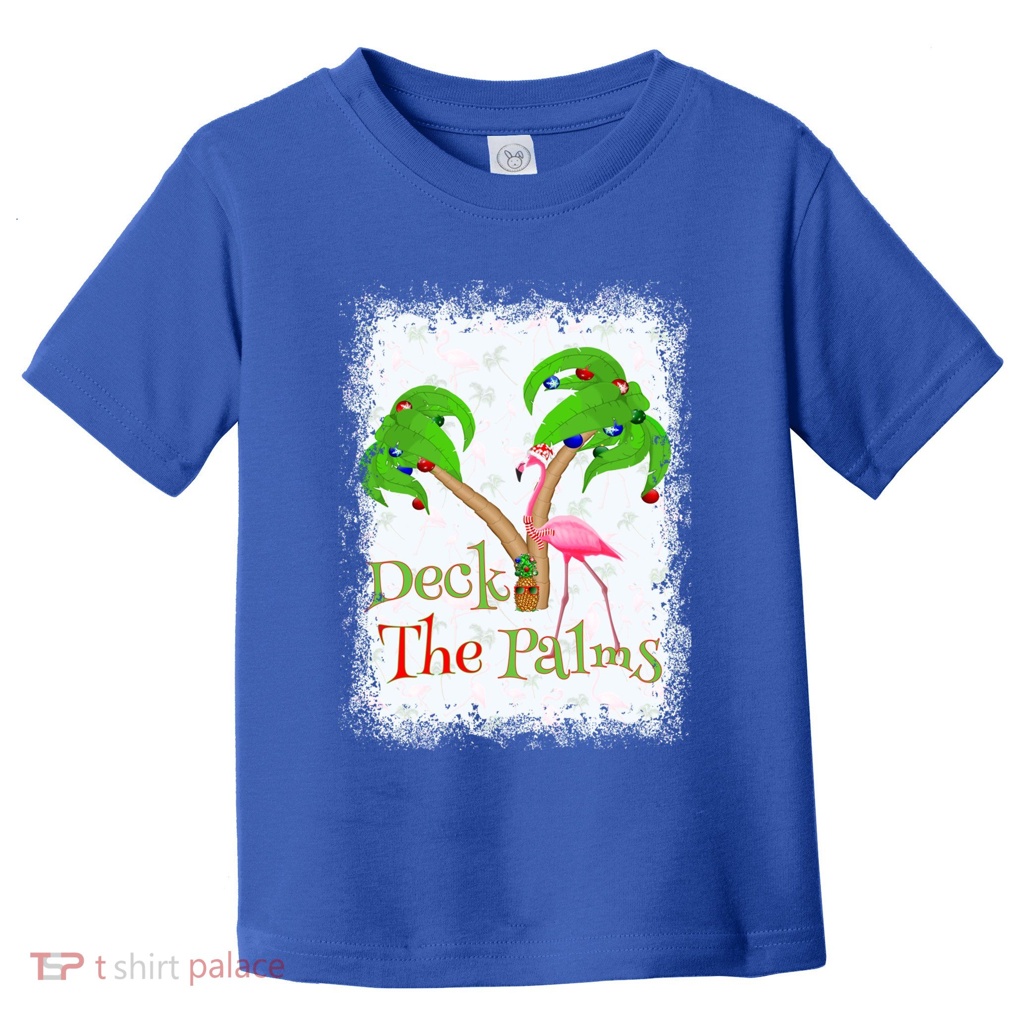 Deck The Palms Beach Christmas Flamingo Gift Toddler T-Shirt