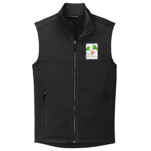 Deck The Palms Beach Christmas Flamingo Gift Collective Smooth Fleece Vest