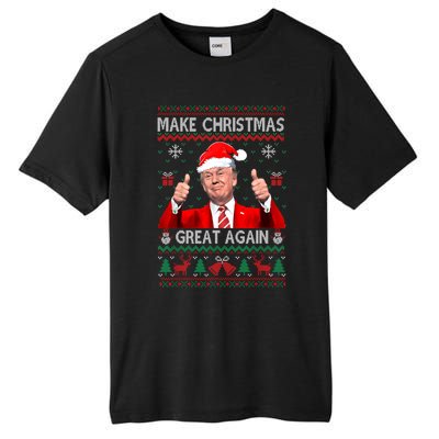 Donald Trump President Make Christmas Great Again Xmas Ugly Sweatshirt Tall Fusion ChromaSoft Performance T-Shirt