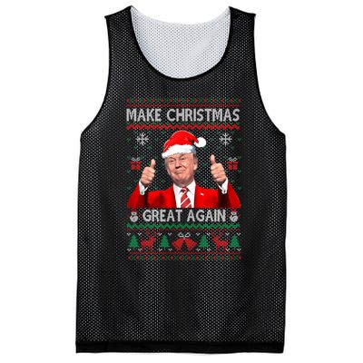 Donald Trump President Make Christmas Great Again Xmas Ugly Sweatshirt Mesh Reversible Basketball Jersey Tank