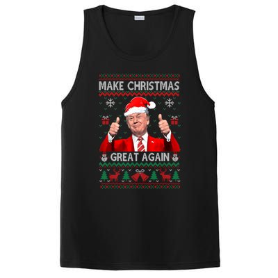 Donald Trump President Make Christmas Great Again Xmas Ugly Sweatshirt PosiCharge Competitor Tank