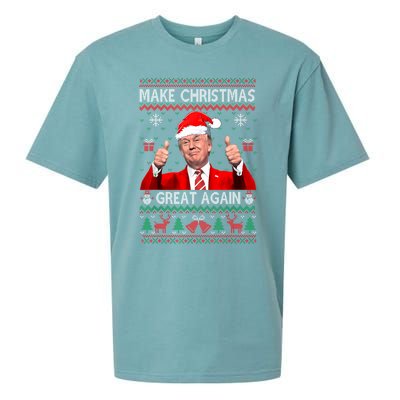 Donald Trump President Make Christmas Great Again Xmas Ugly Sweatshirt Sueded Cloud Jersey T-Shirt