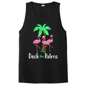 Deck The Palm Trees Flamingo Christmas Holiday Funny Gift PosiCharge Competitor Tank