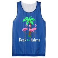 Deck The Palm Trees Flamingo Christmas Holiday Funny Gift Mesh Reversible Basketball Jersey Tank