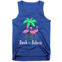 Deck The Palm Trees Flamingo Christmas Holiday Funny Gift Tank Top