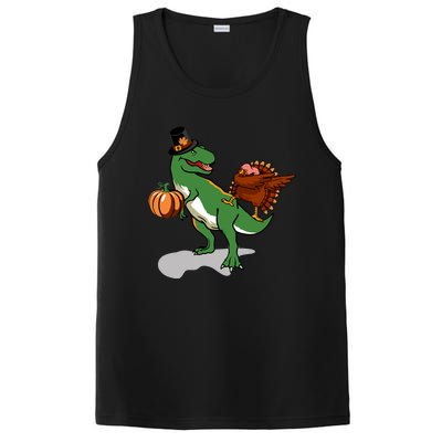 Dabbing Turkey Pilgrim Pumpkin Funny Thanksgiving Gift PosiCharge Competitor Tank