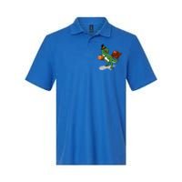 Dabbing Turkey Pilgrim Pumpkin Funny Thanksgiving Gift Softstyle Adult Sport Polo