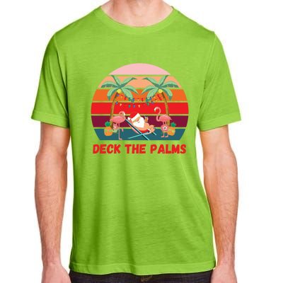 Deck The Palms Christmas In July Santa Ing A Cocktail Gift Adult ChromaSoft Performance T-Shirt