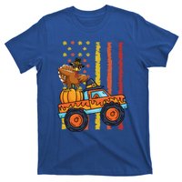 Dabbing Turkey Pumpkin Truck Autumn Usa Flag Thanksgiving Gift T-Shirt