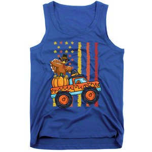 Dabbing Turkey Pumpkin Truck Autumn Usa Flag Thanksgiving Gift Tank Top