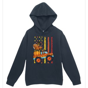 Dabbing Turkey Pumpkin Truck Autumn Usa Flag Thanksgiving Gift Urban Pullover Hoodie