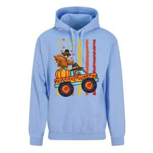 Dabbing Turkey Pumpkin Truck Autumn Usa Flag Thanksgiving Gift Unisex Surf Hoodie