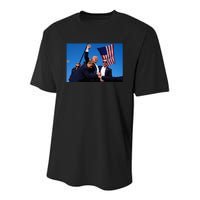 Donald Trump Photo After The Shooting At His Rally Youth Performance Sprint T-Shirt