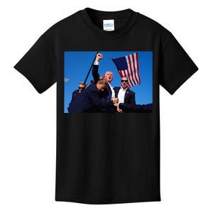 Donald Trump Photo After The Shooting At His Rally Kids T-Shirt