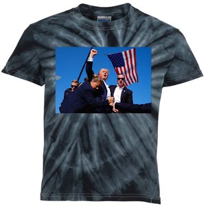 Donald Trump Photo After The Shooting At His Rally Kids Tie-Dye T-Shirt