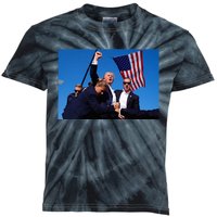 Donald Trump Photo After The Shooting At His Rally Kids Tie-Dye T-Shirt