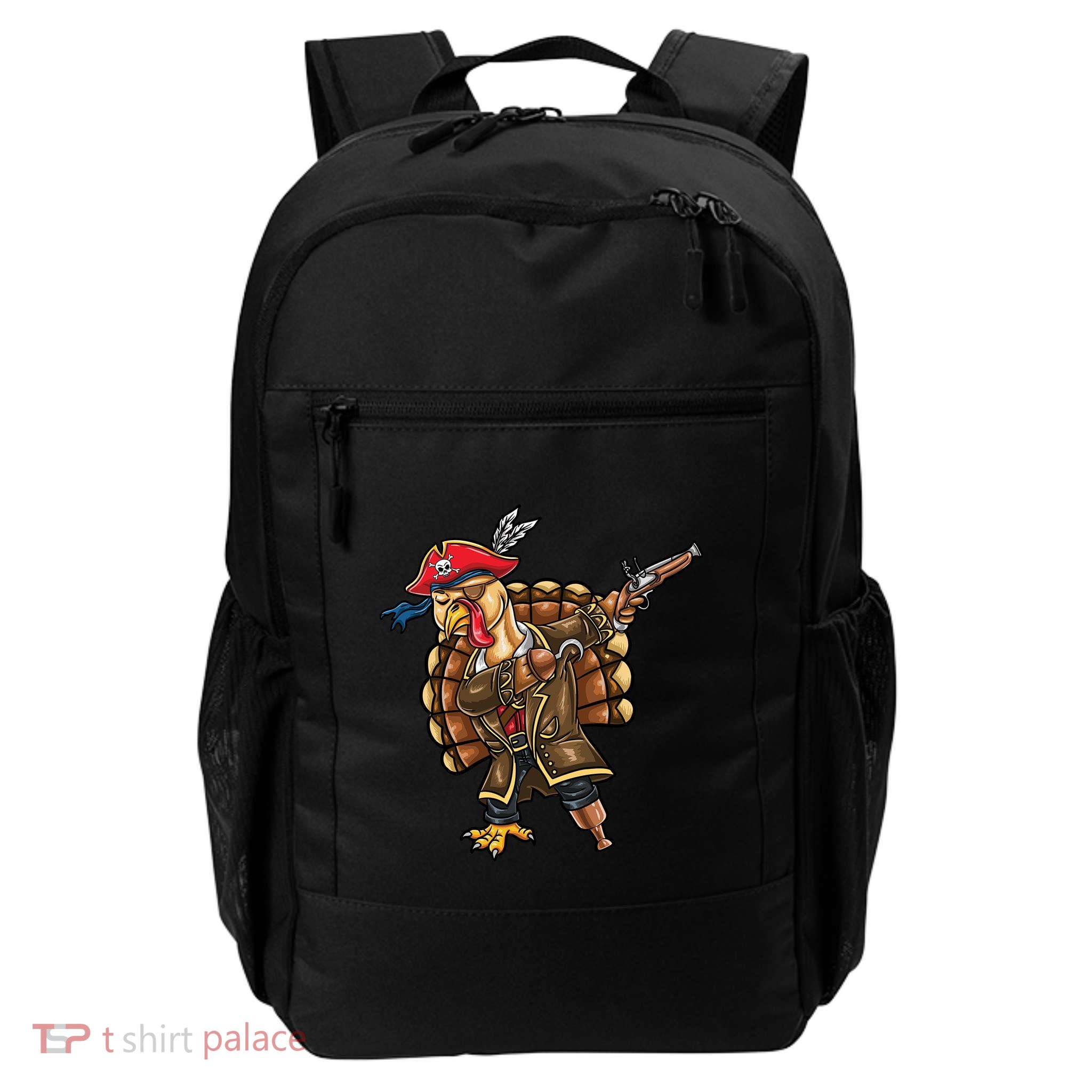 Dabbing Turkey Pirate Halloween Gift Backpack