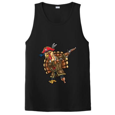 Dabbing Turkey Pirate Halloween Gift PosiCharge Competitor Tank