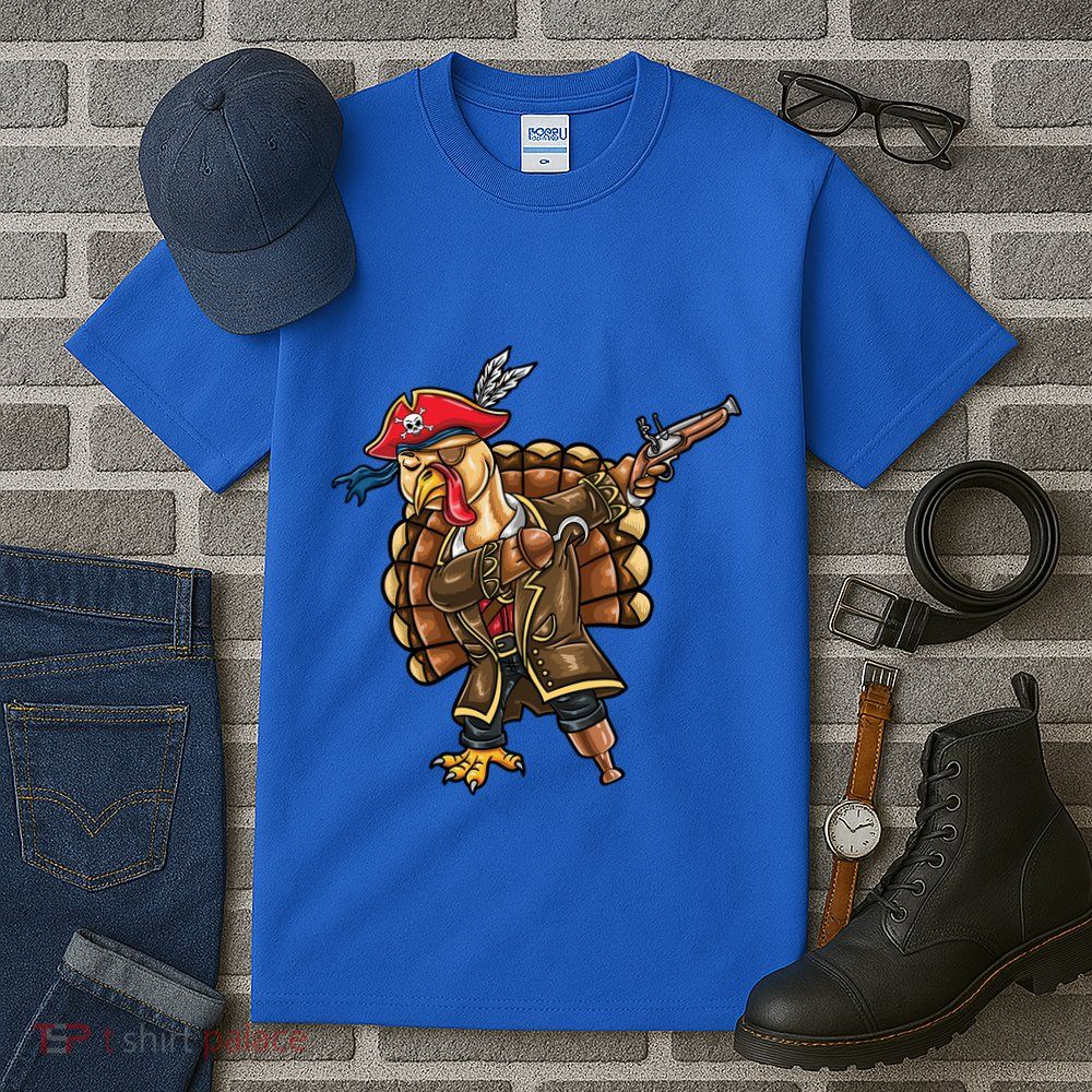 Dabbing Turkey Pirate Halloween Gift Tall T-Shirt