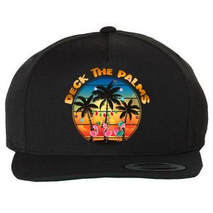 Deck The Palms Beach Tropical Christmas Group Matching Funny Gift Wool Snapback Cap