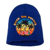 Deck The Palms Beach Tropical Christmas Group Matching Funny Gift Short Acrylic Beanie