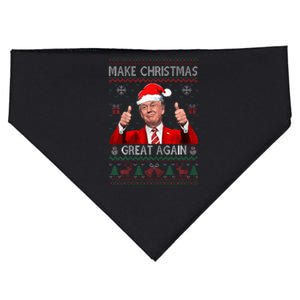 Donald Trump President Make Christmas Great Again Xmas Ugly USA-Made Doggie Bandana