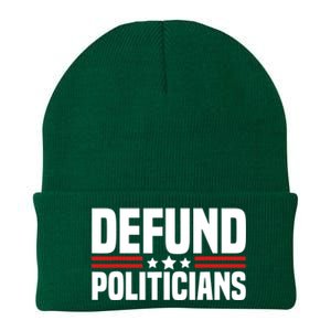 Defund The Politicians Patriotically Politics Libertarian Knit Cap Winter Beanie