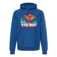 Deck The Palms Christmas Flamingo Palm Tree Tropical Xmas Cool Gift Premium Hoodie