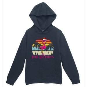 Deck The Palms Christmas Flamingo Palm Tree Tropical Xmas Cool Gift Urban Pullover Hoodie