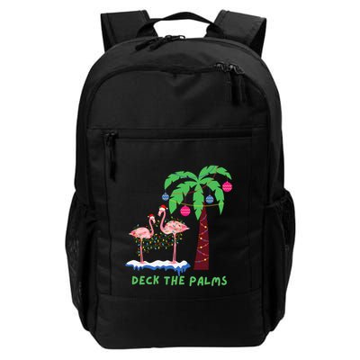 Deck The Palms Christmas Flamingos Cool Gift Backpack